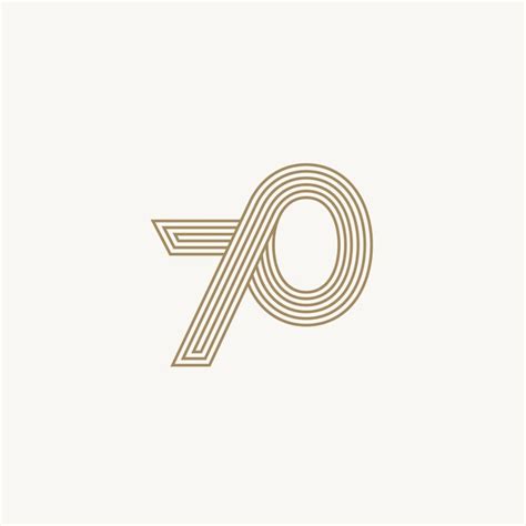 Premium Vector Number Seventy Line Art Elegant Logo