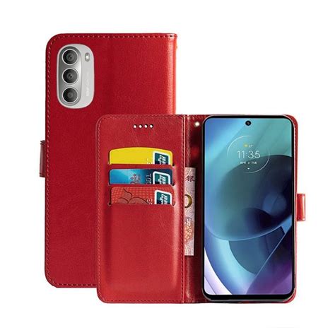 Wallet Cover 3 kort Motorola Moto G51 5G rød Elgiganten Elgiganten