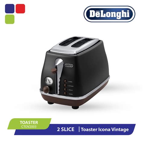 DELONGHI TOASTER ICONA VINTAGE 2 SLICE CTOV2003 Kemudi Timur