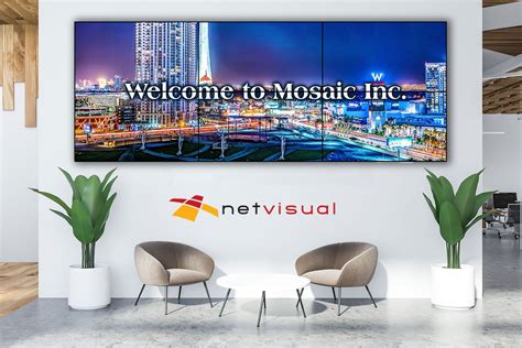 Office Waiting Area Video Wall Digital Signage By Netvisual Digital