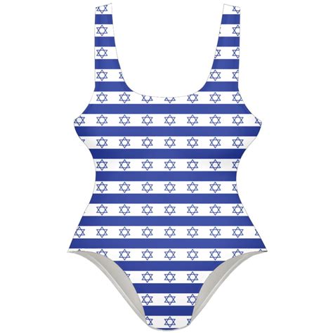 Ownsummer Graphic Pattern Star Blue Stripes Pattern Stylish One Piece