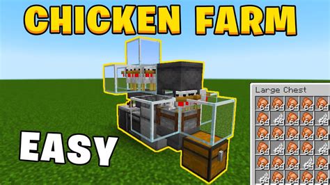 Easy Automatic Chicken Farm In Minecraft 1 21 Tutorial Youtube