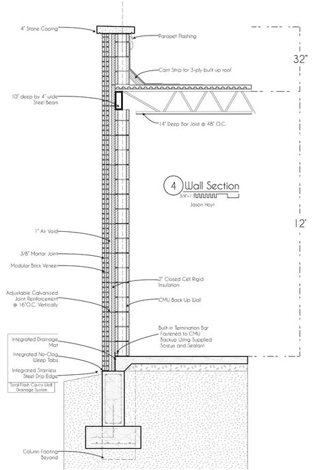 CMU Brick Veneer Wall