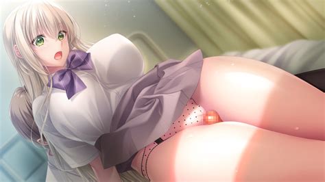 Choco Chip Nashiki Ria Anetomo Striped Game Cg 1boy 1girl Bow Bowtie Breasts Brown