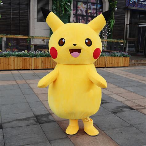 Cute Cartoon Pikachu Mascot Costume