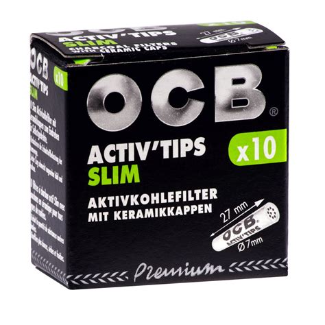 OCB Activ Tips Slim 7mm Aktivkohlefilter