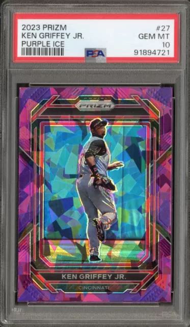 Panini Prizm Baseball Ken Griffey Jr Violet Ice Prizm Psa Eur