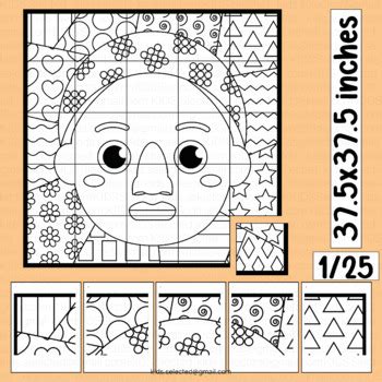 Black History Month Poster Harriet Tubman Collaborative Coloring Craft