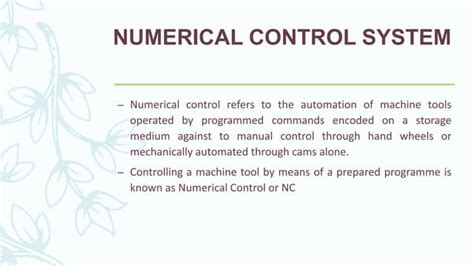 numerical controlled system basic fundamental pptx