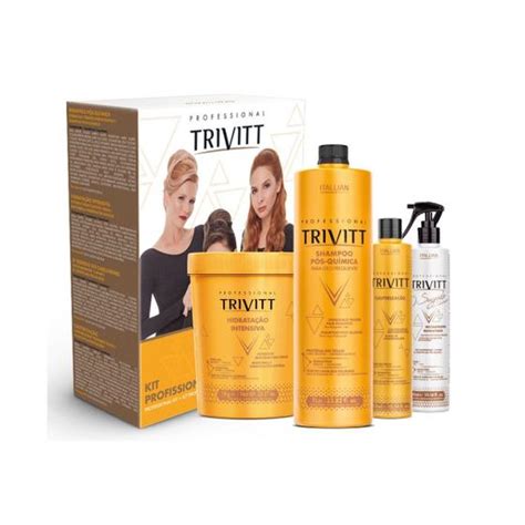 Kit Professional Trivitt Produtos Hidrata O Reconstru O