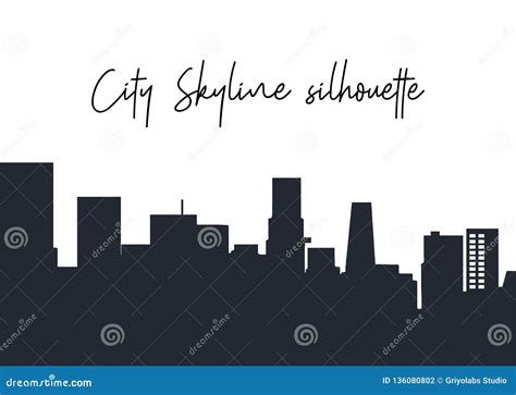 City skyline sillhoutte stock illustration. Illustration of abstract ...