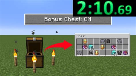 Speedrunning Minecraft With An Op Bonus Chest Youtube