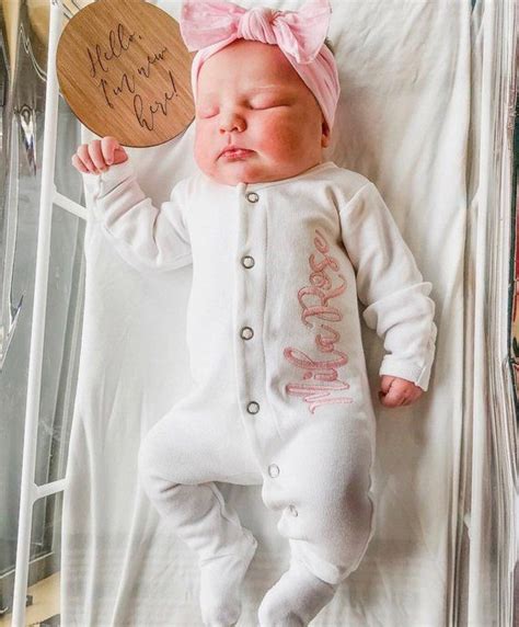 Baby Girl Coming Home Outfit Take Me Home Monogrammed Etsy Newborn