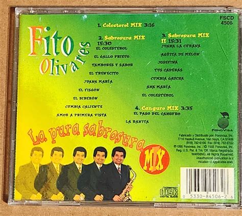 Fito Olivares La Pura Sabrosura Mix RARE OOP 1995 Fonovisa Mexican