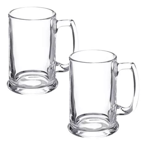 Set 2 Tarros Cerveceros 380 Ml Vidrio Vaso Cerveza Michelada MercadoLibre