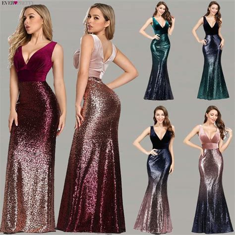 Mermaid Burgundy Long Evening Dresses Elegant Evening Dresses Elegant