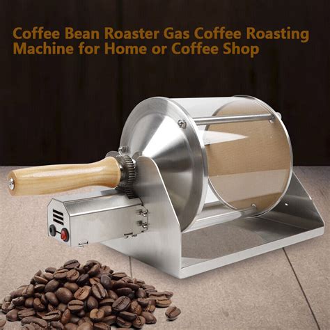 Electrical Coffee Bean Roaster Roasting Machine Home Coffee Shop Wooden