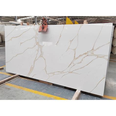 Quartzite Stone 2cm 3cm Italian Calacatta Gold Marble Veins Quartz Slab