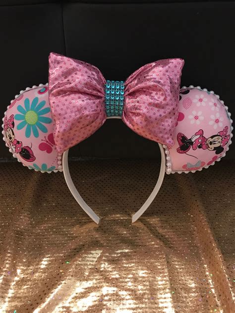 Disney Minnie Mouse Pink Headband Etsy