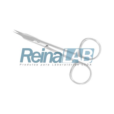 Tesoura Goldman Fox Curva Serrilha Para Periodontia Tam Cm