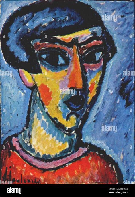 Head In Blue 1912 By Alexej Von Jawlensky Stock Photo Alamy