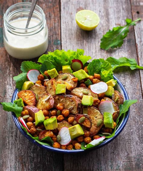 Roasted Sweet Potato Chickpea Salad Glutenfree Vegan Healthy