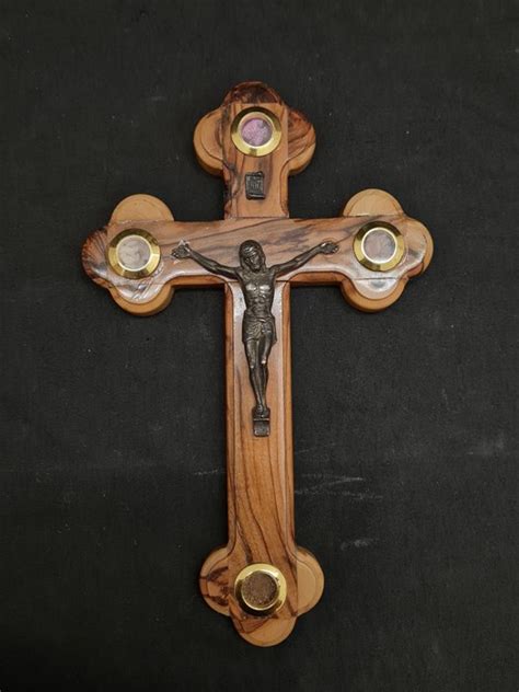 Crucifix With Relics Wood Olive Catawiki