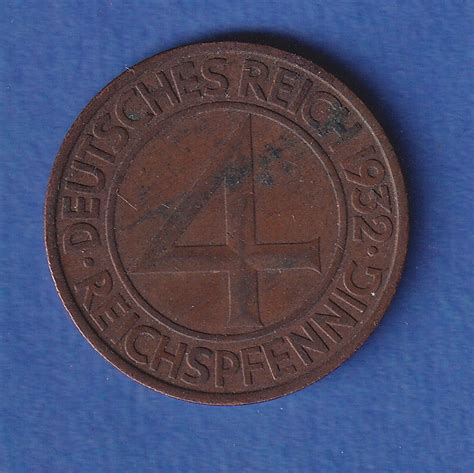 Deutsches Reich Kursm Nze Reichspfennig A Ss Vz Tilman Dohren