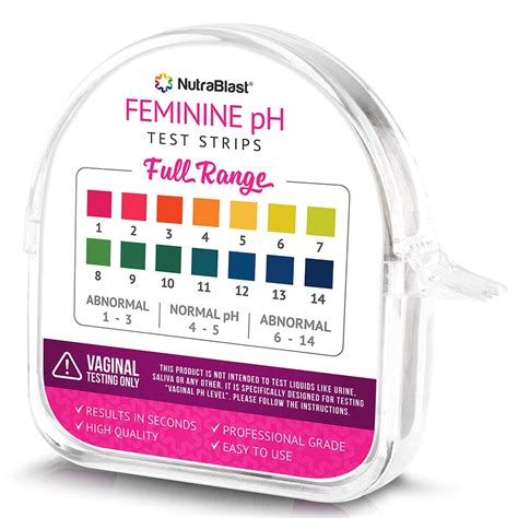 Nutrablast Feminine PH Test Strips Full Range 1 14 Monitor Intimate