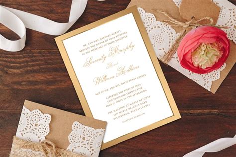 Elegant Gold Calligraphy Wedding Invitation