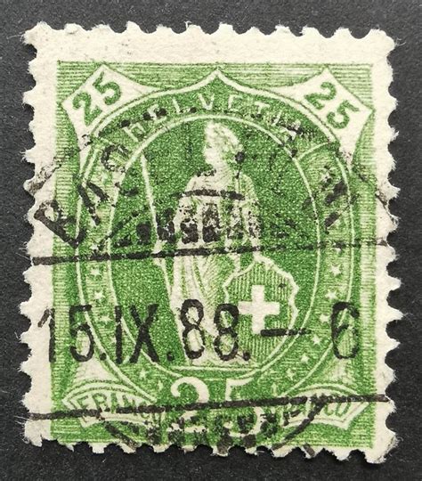 TR98 Timbre Suisse Debout 25 Rp 1888 Kaufen Auf Ricardo