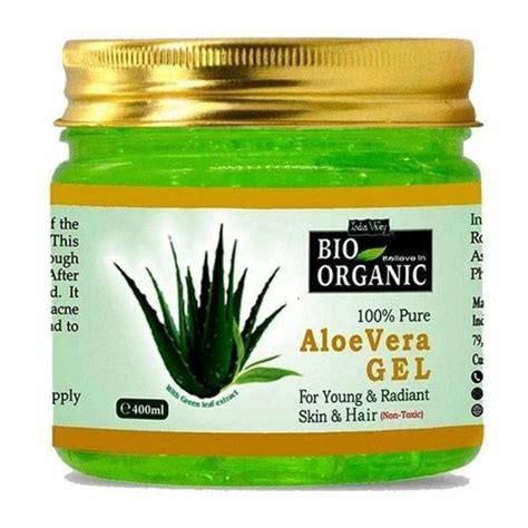 Indus Valley Bio organic Aloe Vera Gel 400ml Aloe Vera Skin Gel एल