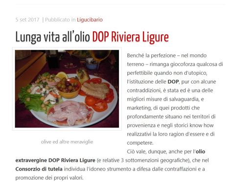 L Olio Extravergine Di Oliva DOP Riviera Ligure Su Ligucibario