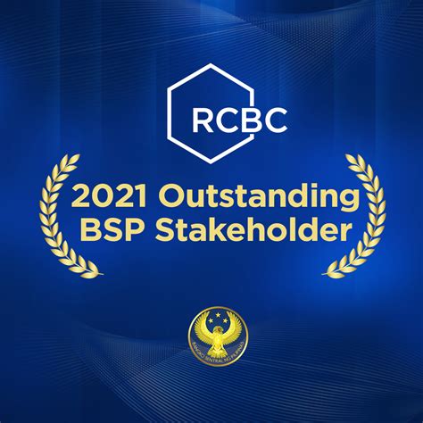 Rcbc Named Bsp Outstanding Stakeholder For 2021