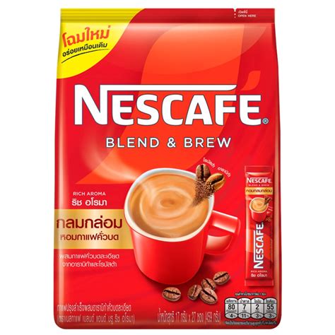 NescafÉ Blendandbrew Instant Coffee3in1 เนสกาแฟ เบลนด์ แอนด์ บรู แดง กาแฟ