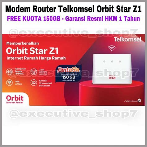 Jual Modem Router Telkomsel Orbit Star Z Free Kuota Gb Garansi