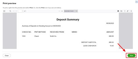 How To Print Deposit Slips In QuickBooks Online