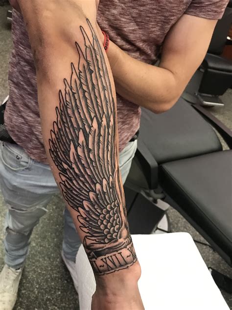 Forearm Wing Tattoo Drawing