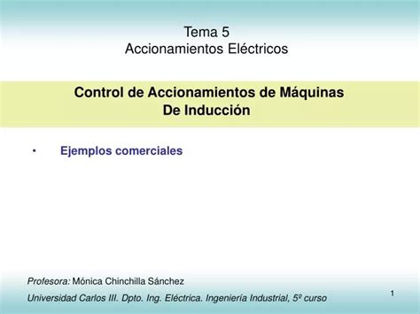 Ppt Tema Accionamientos El Ctricos Control De Accionamientos De