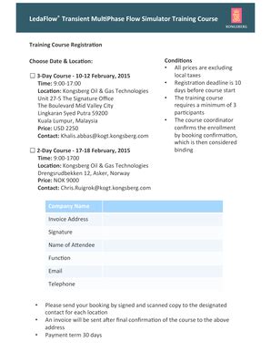 Fillable Online Training Course Registration Form Ppt Fax Email Print