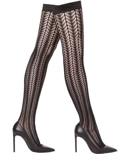 Black Wolford Hosiery For Women Lyst