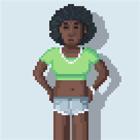 Pixel Art Woman Digital Art By Daniel Koepf