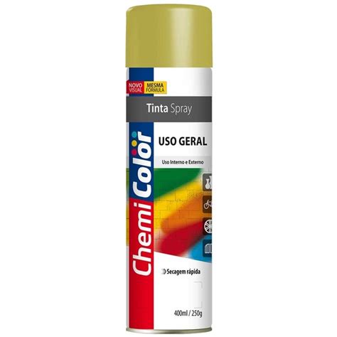 Tinta Spray Uso Geral Dourado 400ml Chemicolor Leroy Merlin