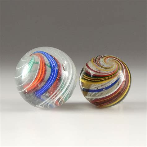 Vintage Large Swirl Marbles Ebth