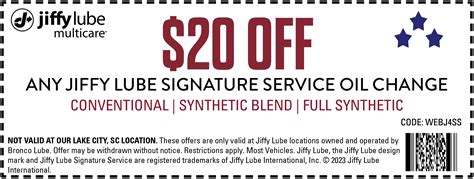 SPECIAL OFFER – Jiffy Lube Southeast