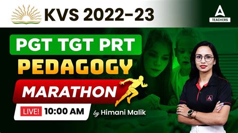 KVS 2022 23 KVS PGT TGT PRT Pedagogy Marathon By Himani Malik YouTube