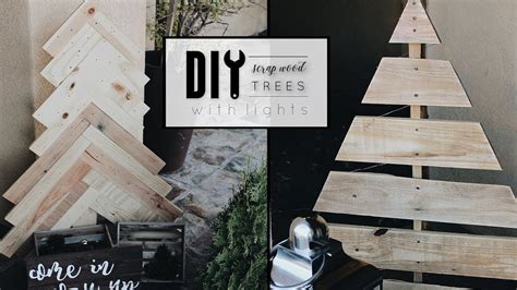 Diy Wood Christmas Trees With Lights Youtube