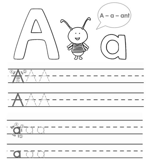 Alphabet Tracing Worksheets For 4 Year Olds