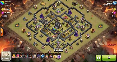 Clash Of Clans Th9 Vs Th9 Hog Rider Golem Wizard Witch And Pekka Gowiwipe Clan War 3 Star