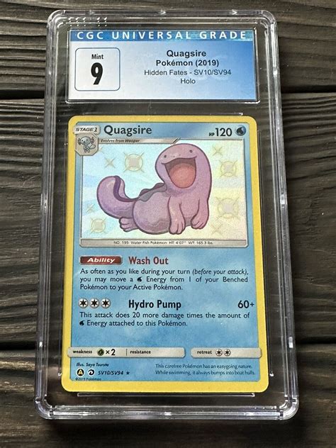 Quagsire Pokemon Tcg Hidden Fates Sv Sv Shiny Vault Holo Rare